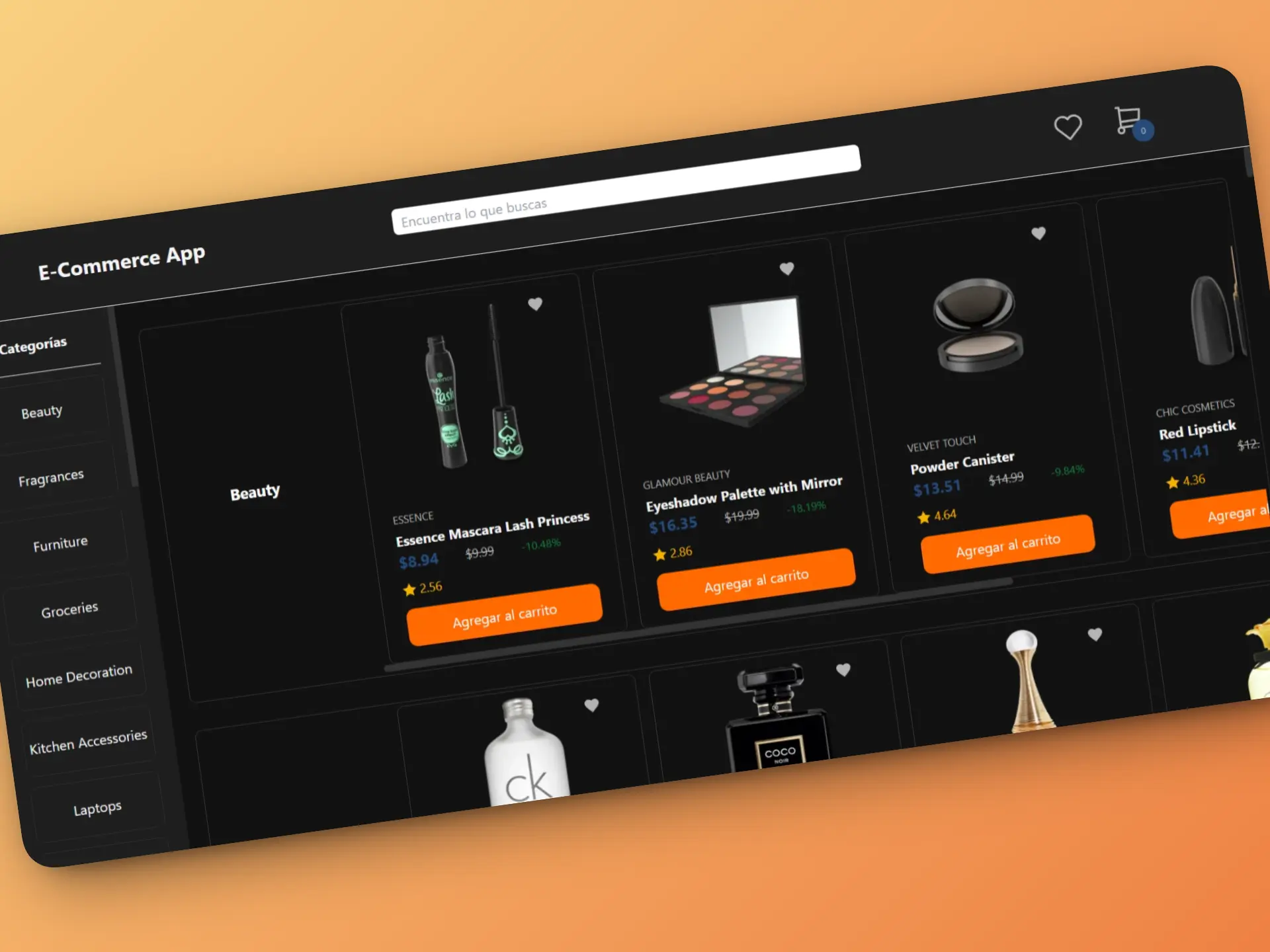 Foto de la página E-Commerce App